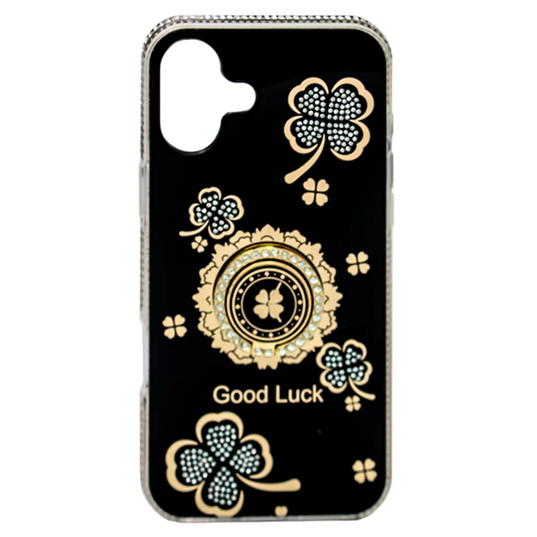 iPhone 16 plus Bling Diamond Lucky Case Black